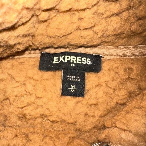 Express Tan Teddy Jacket - Picture 2 of 2